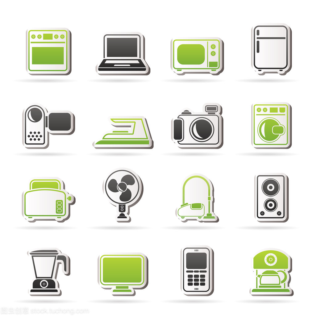家庭电器和电子设备图标